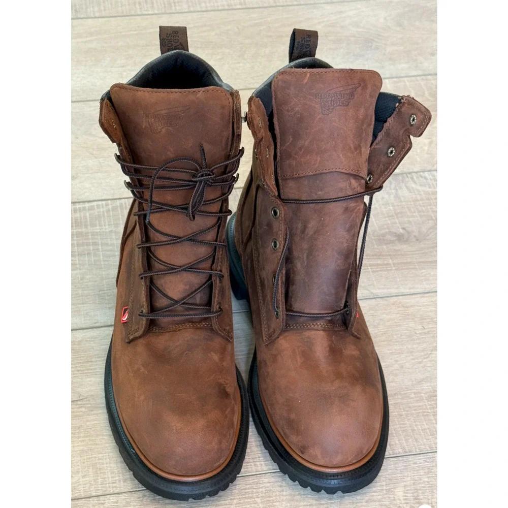 NEW RED WING 4200 DYNAFORCE 8-INCH WATERPROOF SAFETY STEEL TOE WORK BOOTS 8 H